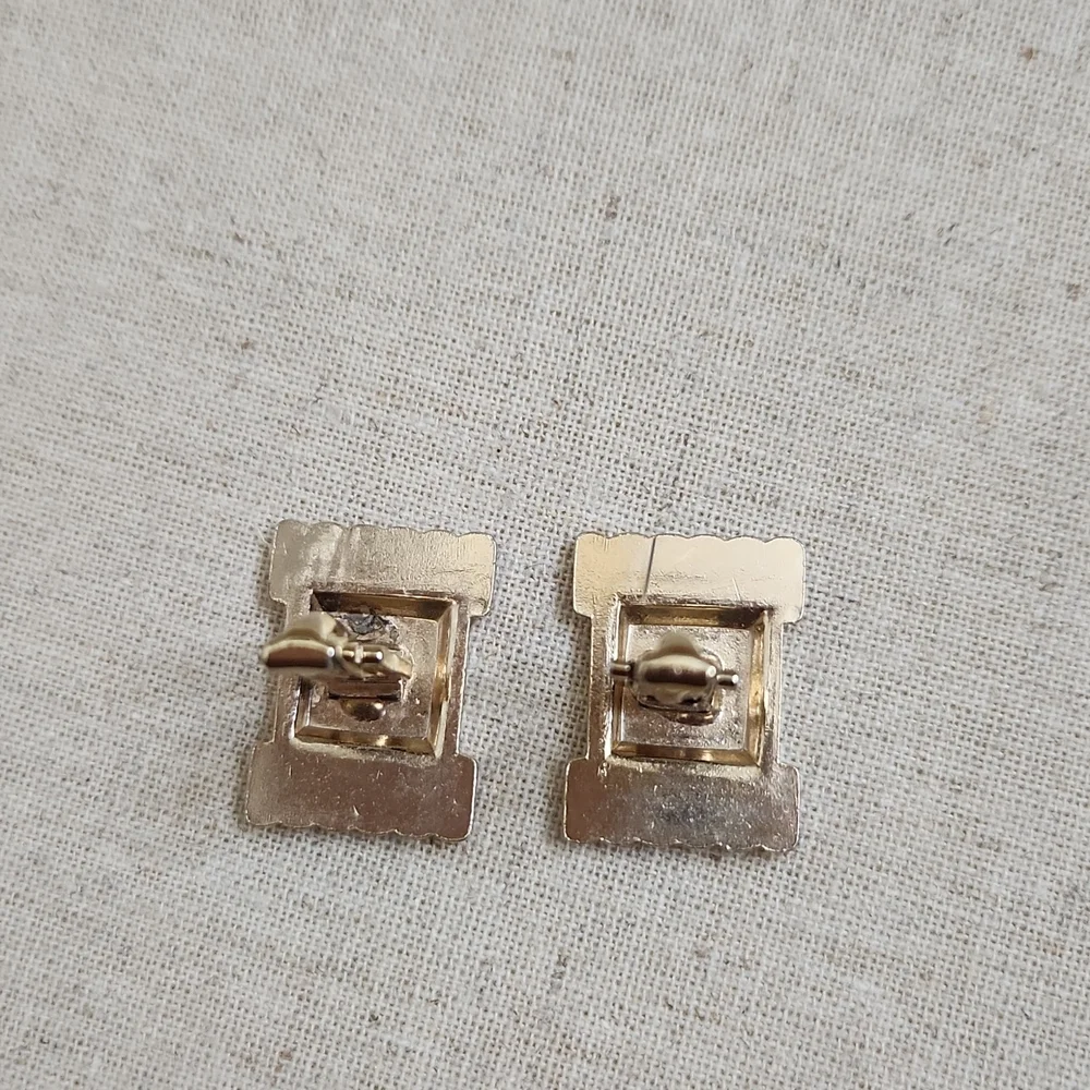 Men's Vintage Gold Tone Cuff Links - Picture 3 of 3